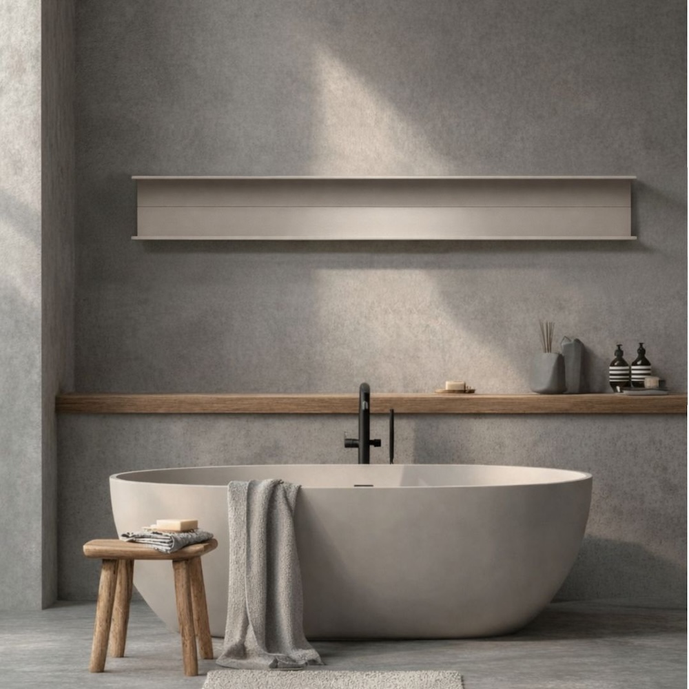 Foto Slim verwarmen in een kleine badkamer FotoSlim verwarmen in een kleine badkamer